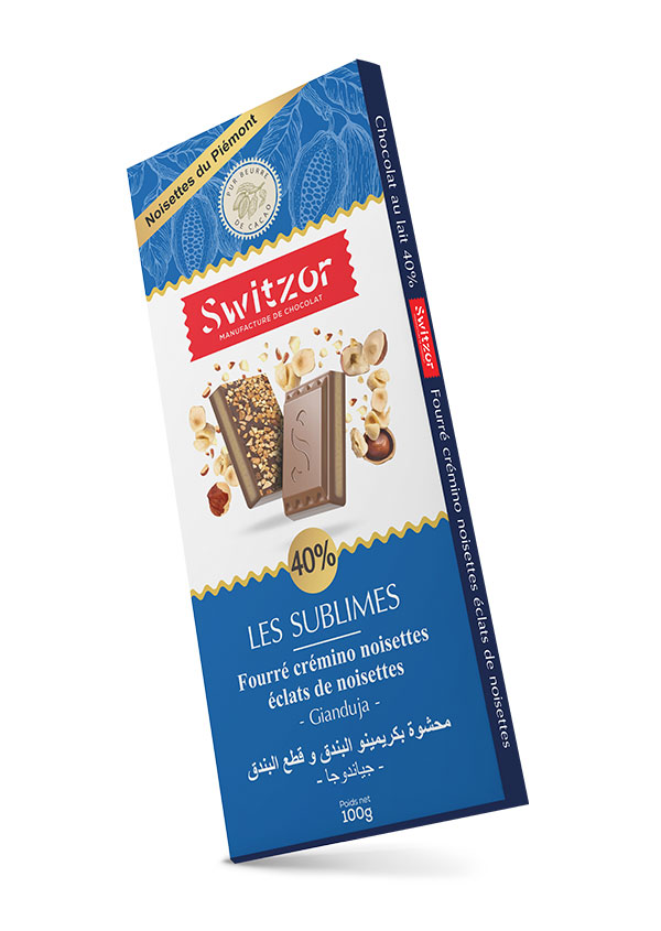 Chocolat au lait 100g Sublimes crémino noisettes éclats de noisettes