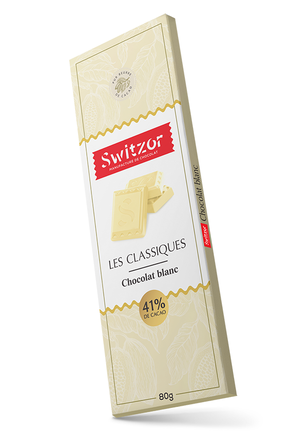 Chocolat blanc : 80g